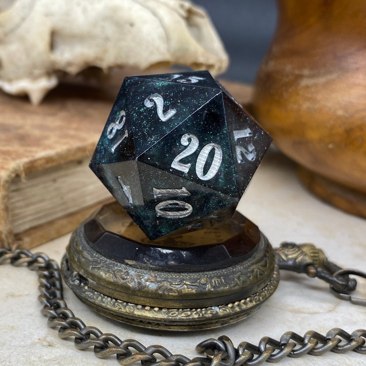 Midnight Aurora 30mm Chonk D20