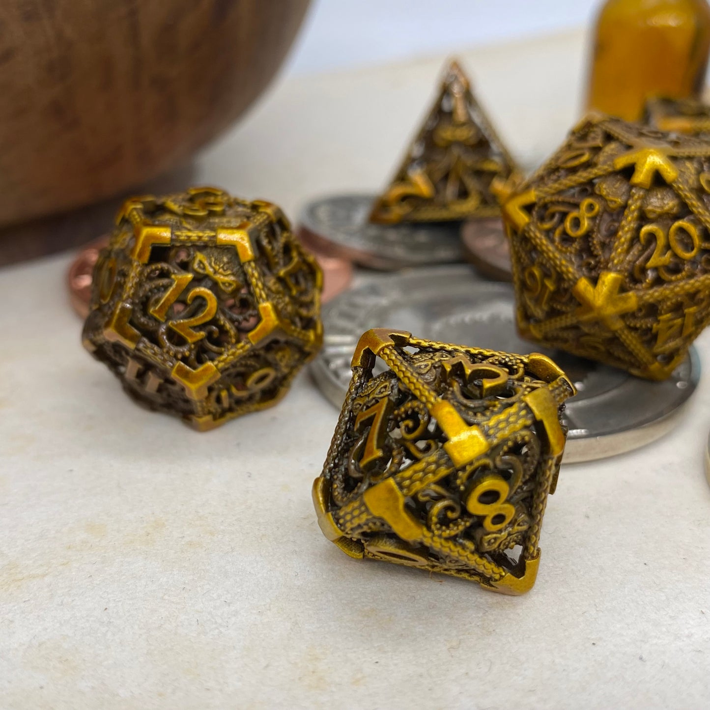 Hollow Metal Octopus Dice