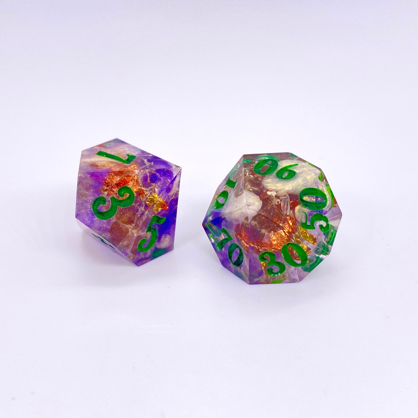 Lilac and Gold Scales 8 Piece Set (Alt Shapes)