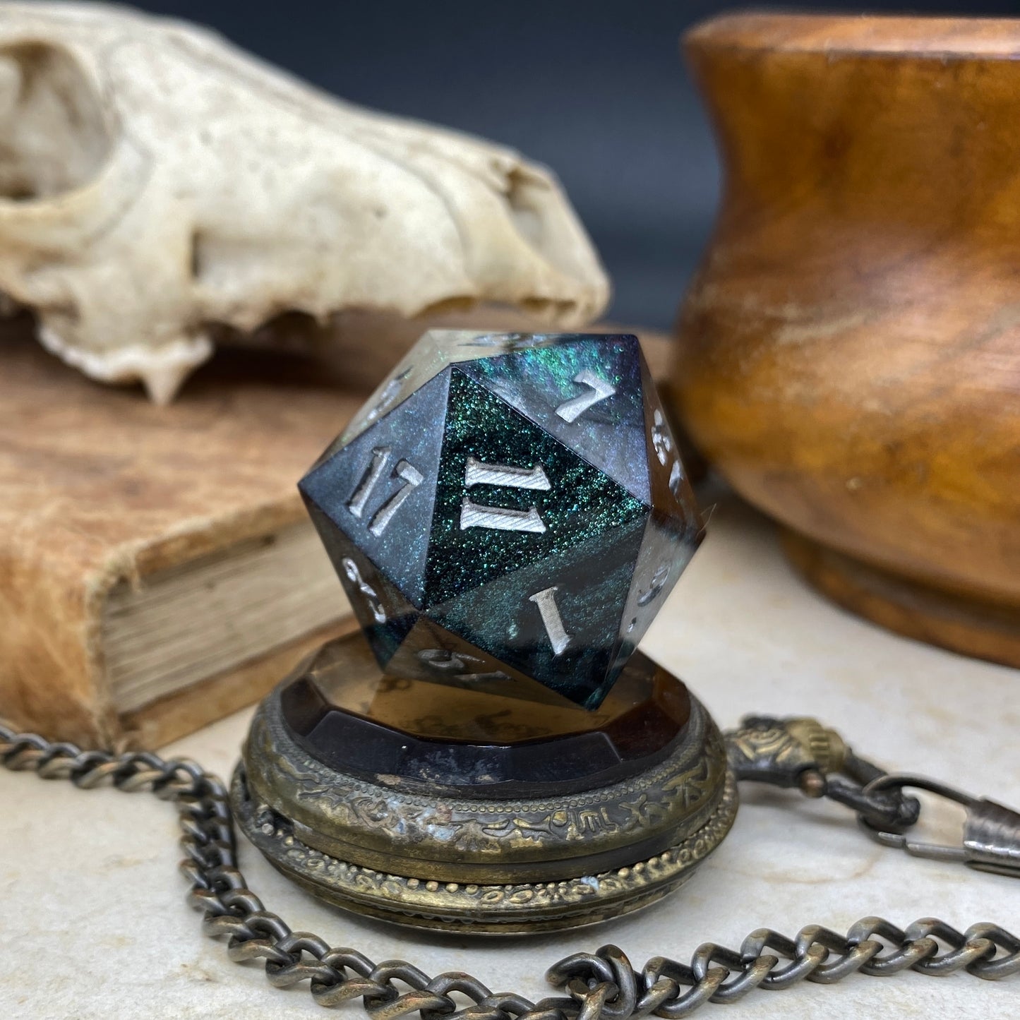 Midnight Aurora 30mm Chonk D20