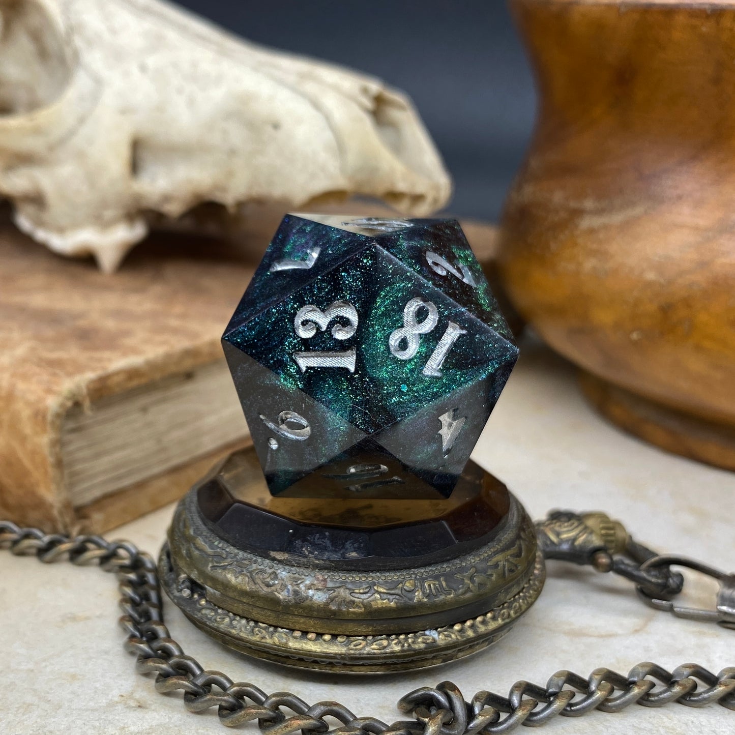Midnight Aurora 30mm Chonk D20