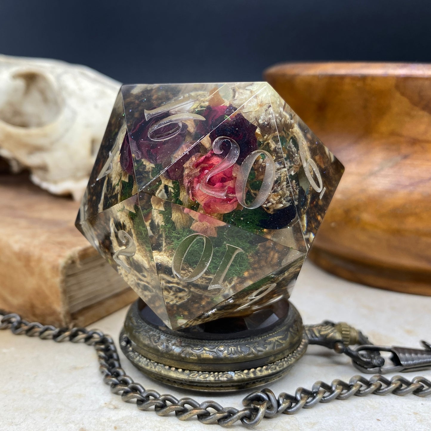 Floral Skull - Enid Goliath D20