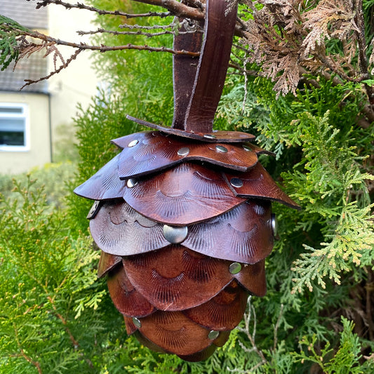 Leather Pinecone Bag