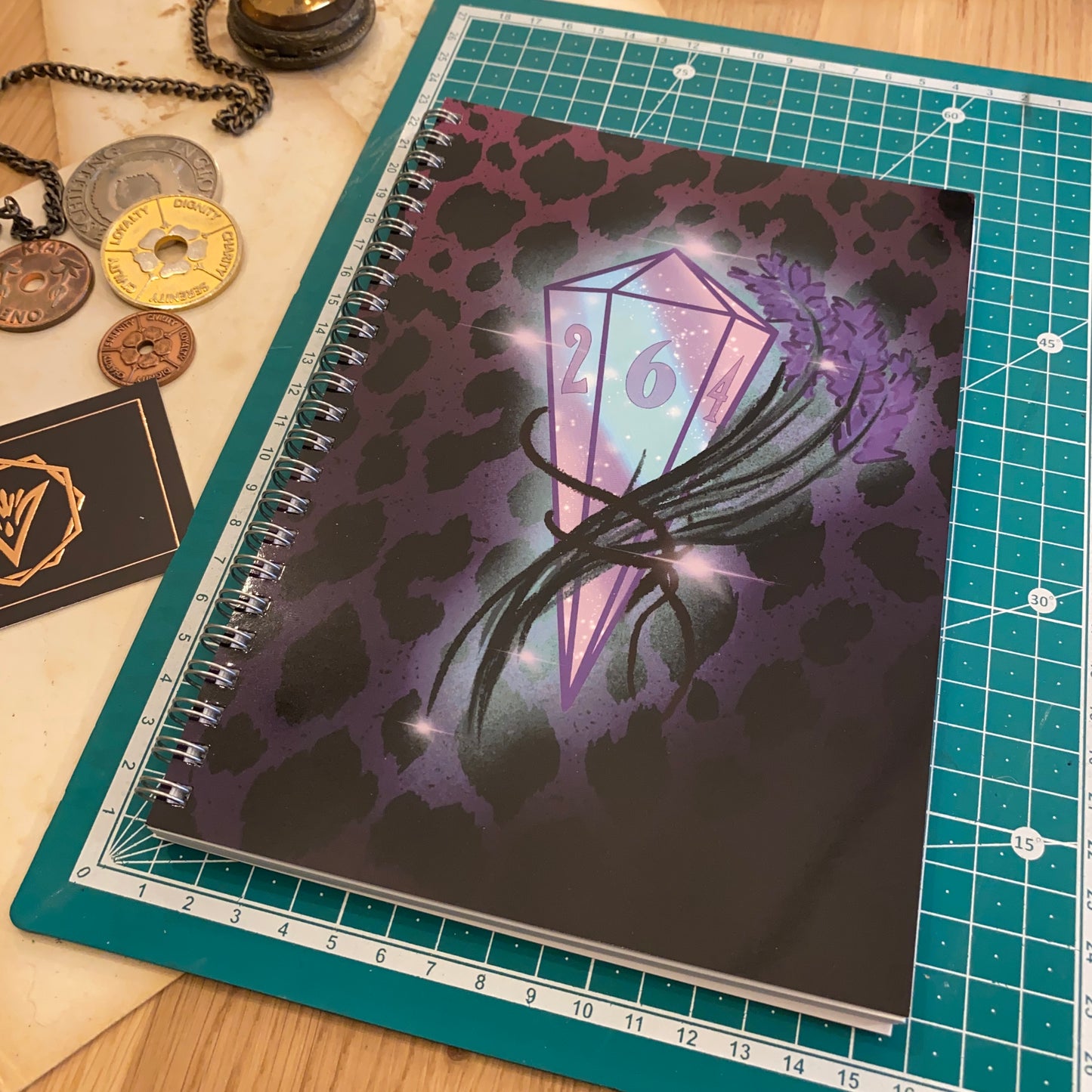 Crystal D6 Wire Bound A5 Notebook