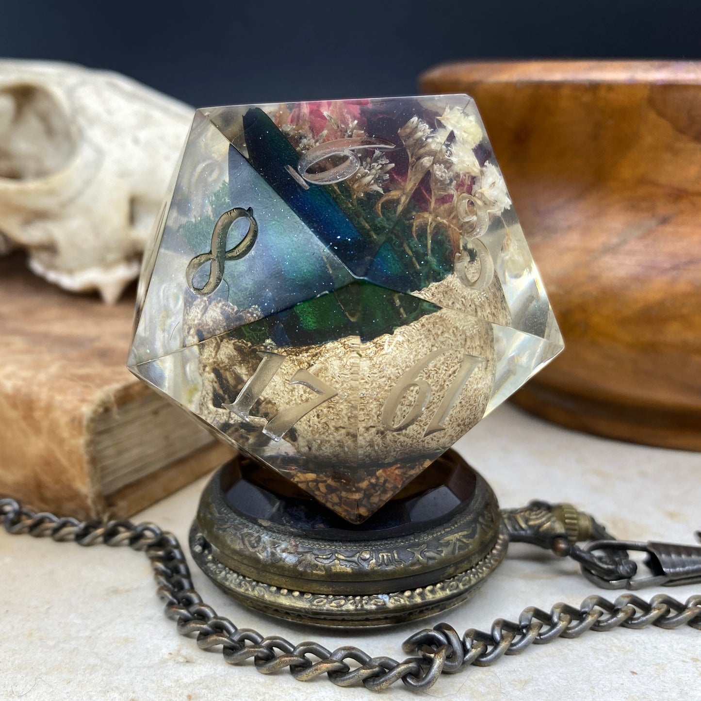 Floral Skull - Enid Goliath D20