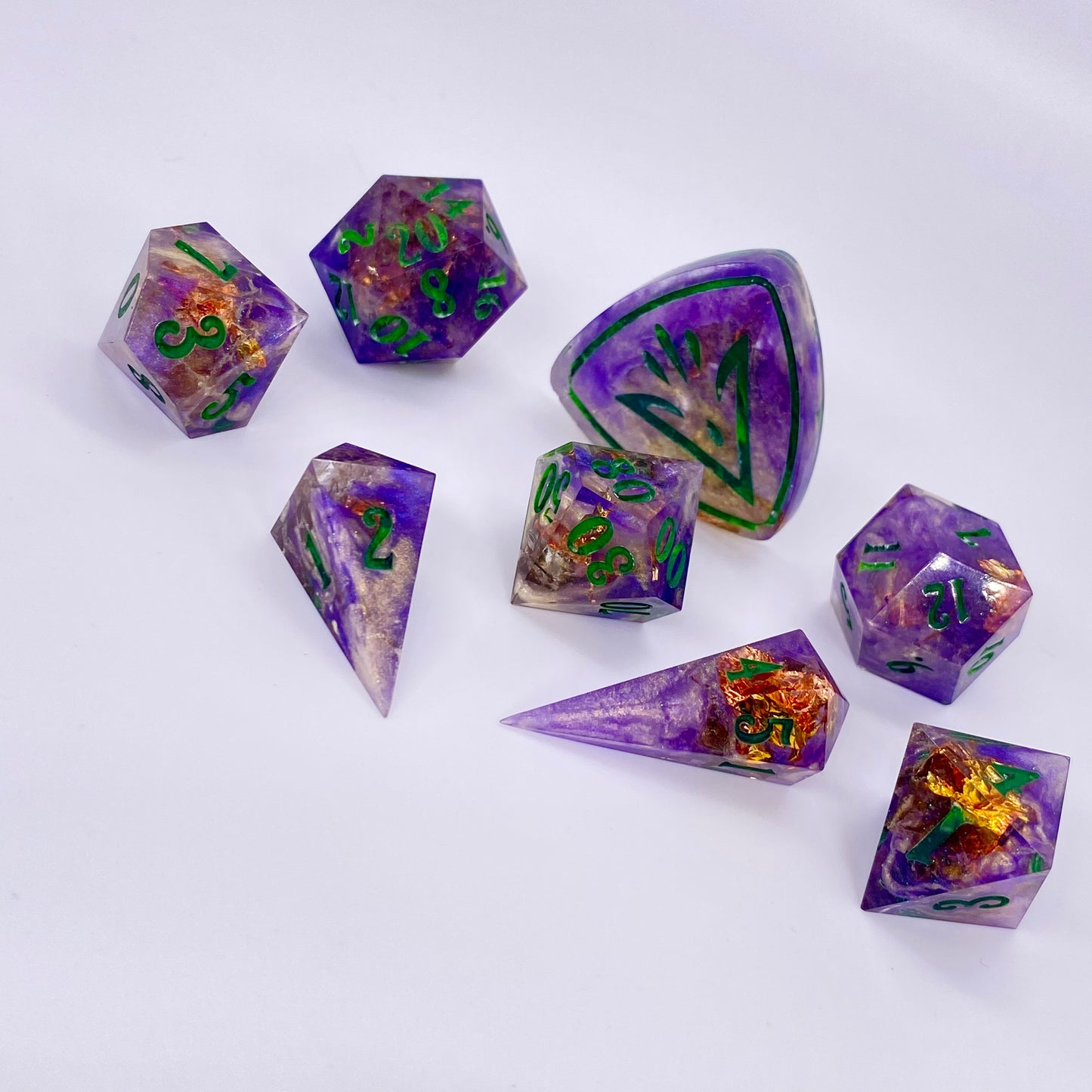 Lilac and Gold Scales 8 Piece Set (Alt Shapes)