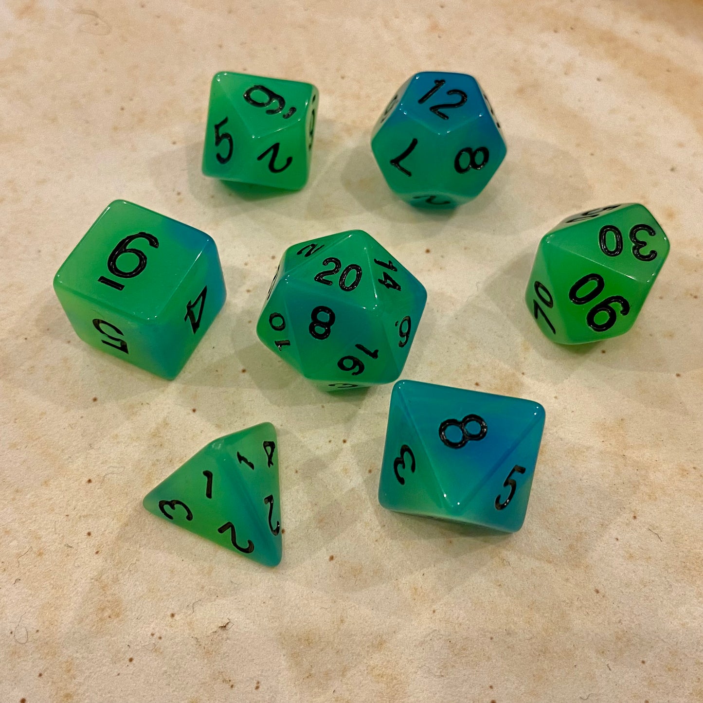 Blue Green Glow in the Dark