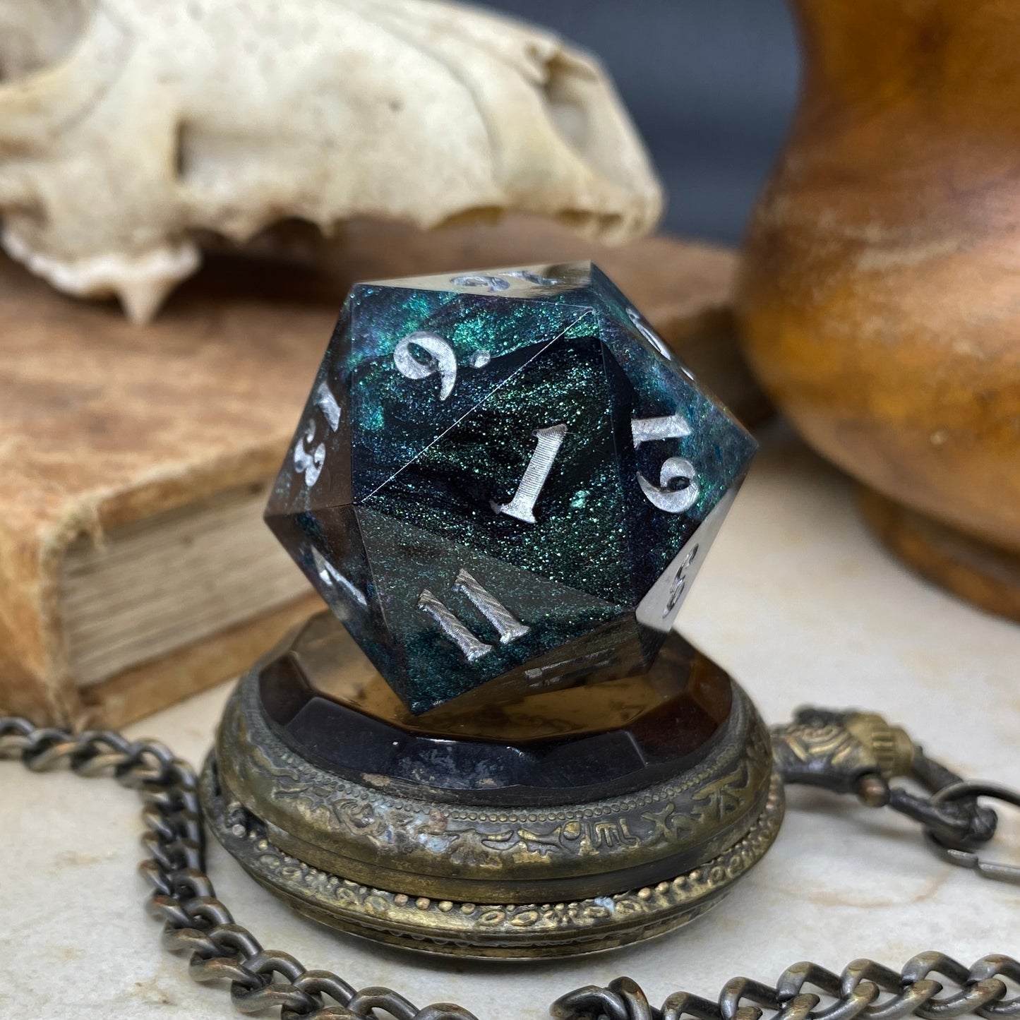 Midnight Aurora 30mm Chonk D20