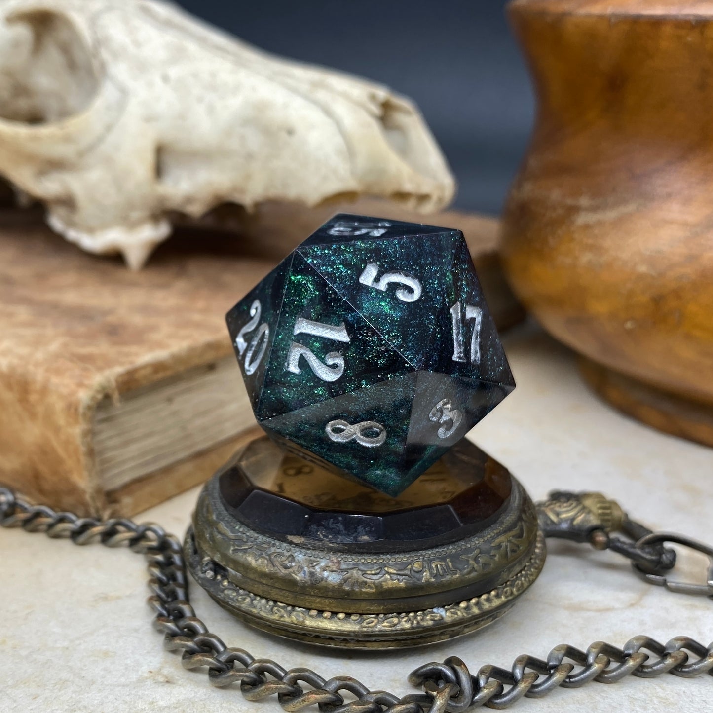 Midnight Aurora 30mm Chonk D20