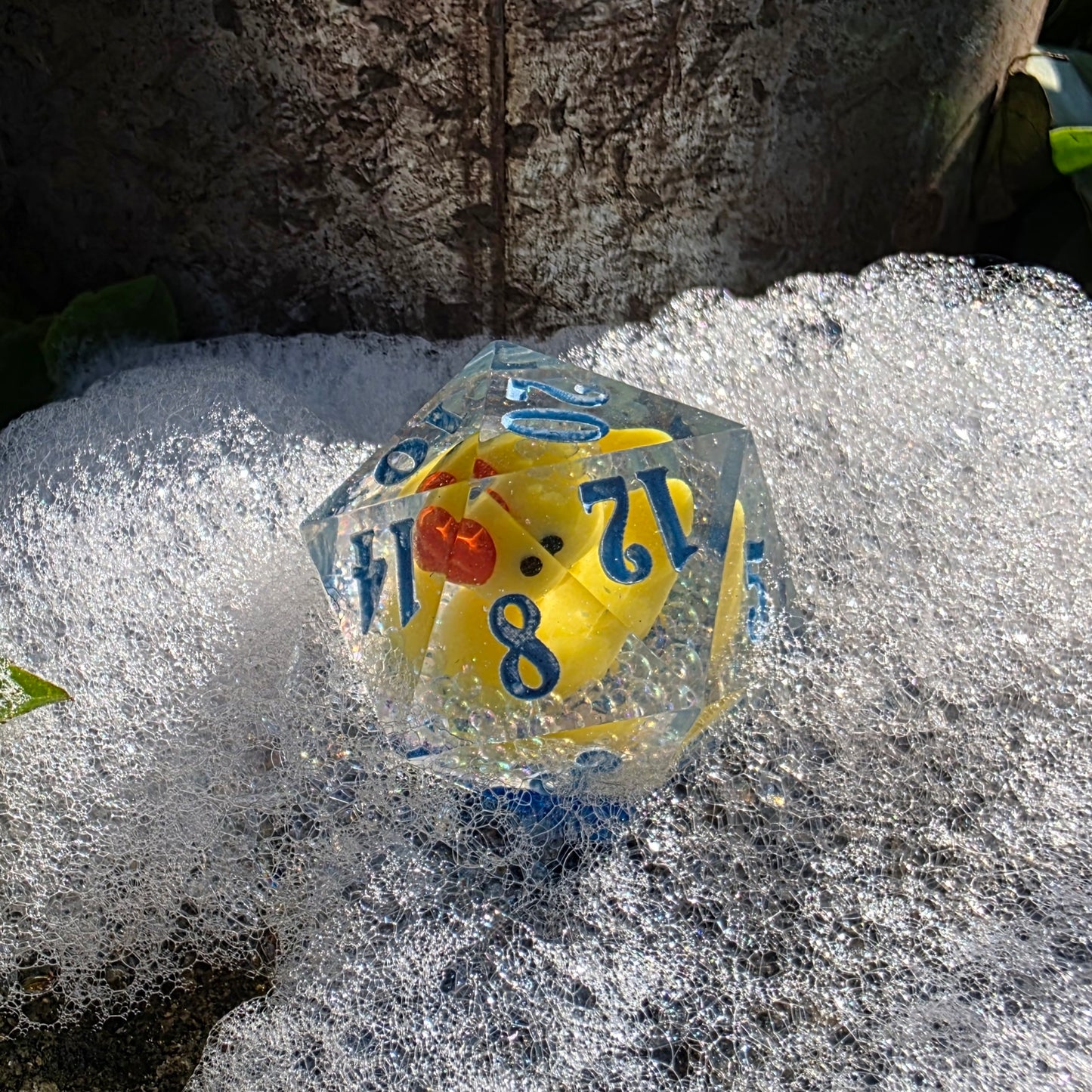 Bath Time Duck 30mm Chonk D20: Blue Water