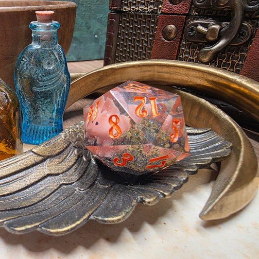 Dinosaur 30mm Chonk D20 - Orange