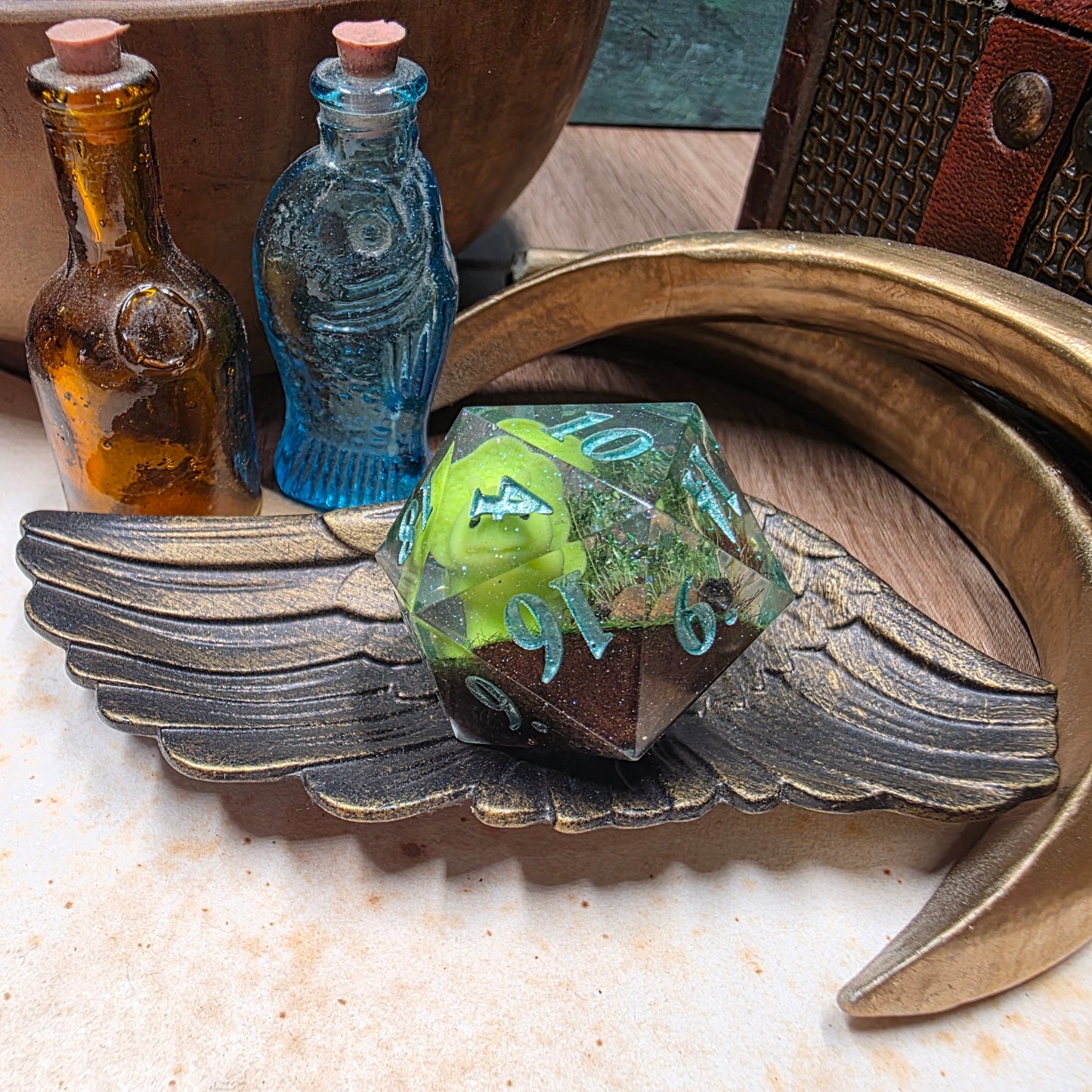 Dinosaur 30mm Chonk D20 - Green