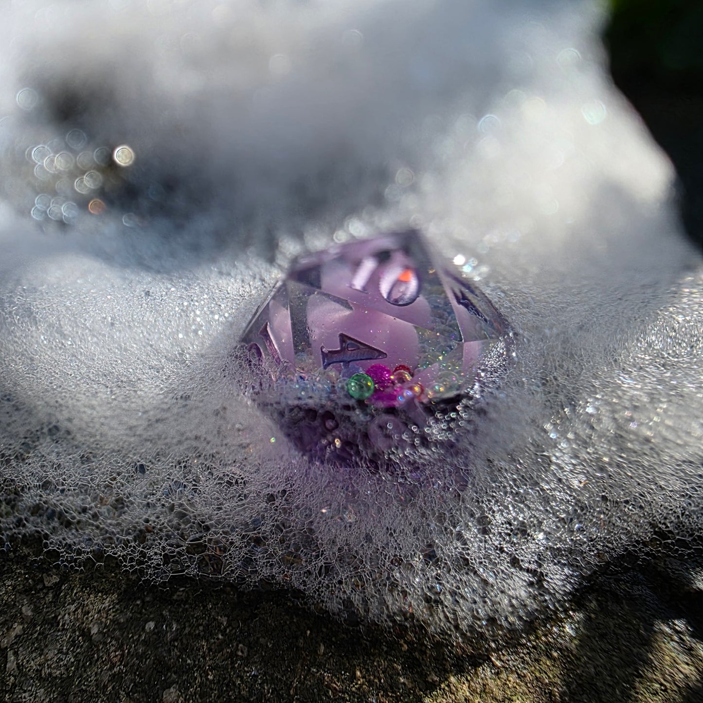 Bath Time Duck 30mm Chonk D20: Purple Water