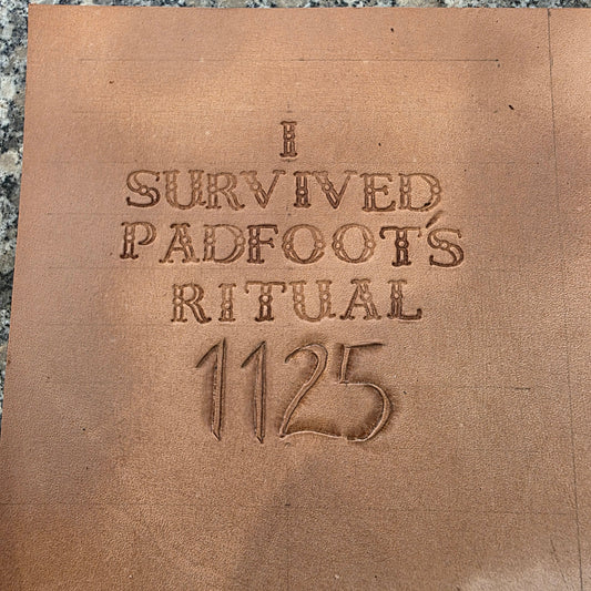'I Survived Padfoot's Ritual 1125' Belt hanging tag - Collection from Twisted Goblin at the Gathering