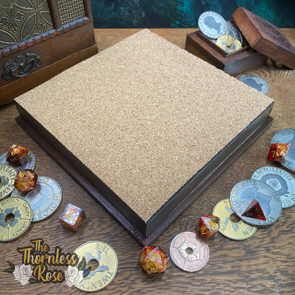 Brass Dragon Hide Colour Shifting Leather And Wood Dice Rolling Tray Wooden