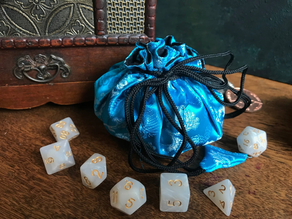 Brocade Bag Of Holding - Its Got Pockets! Light Blue Pouch