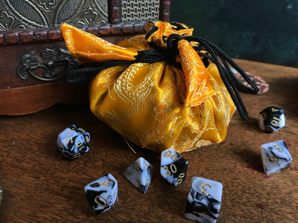 Brocade Bag Of Holding - Its Got Pockets! Yellow Pouch