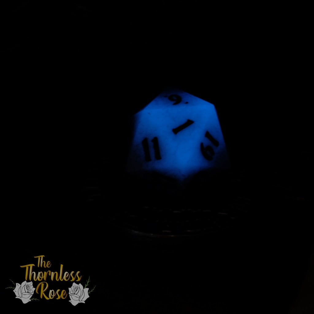 Copper Glow 30Mm Chonk D20 (Glow In The Dark) Handmade Dice