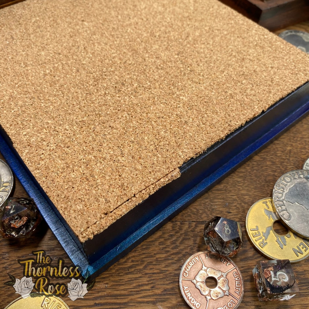 Displacer Hide Colour Shifting Leather And Wood Dice Rolling Tray Slightly Imperfect Wooden