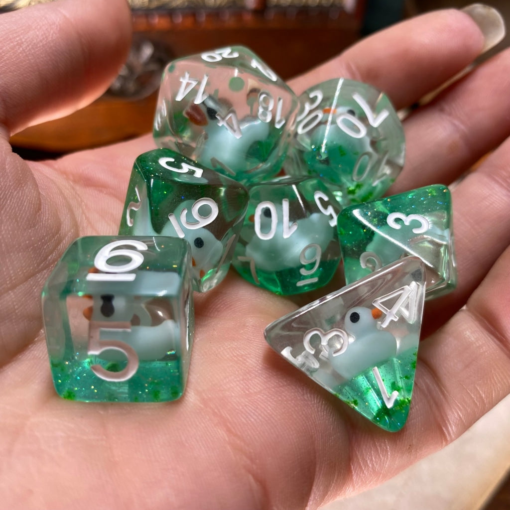 Ducks - Blue Standard Dice