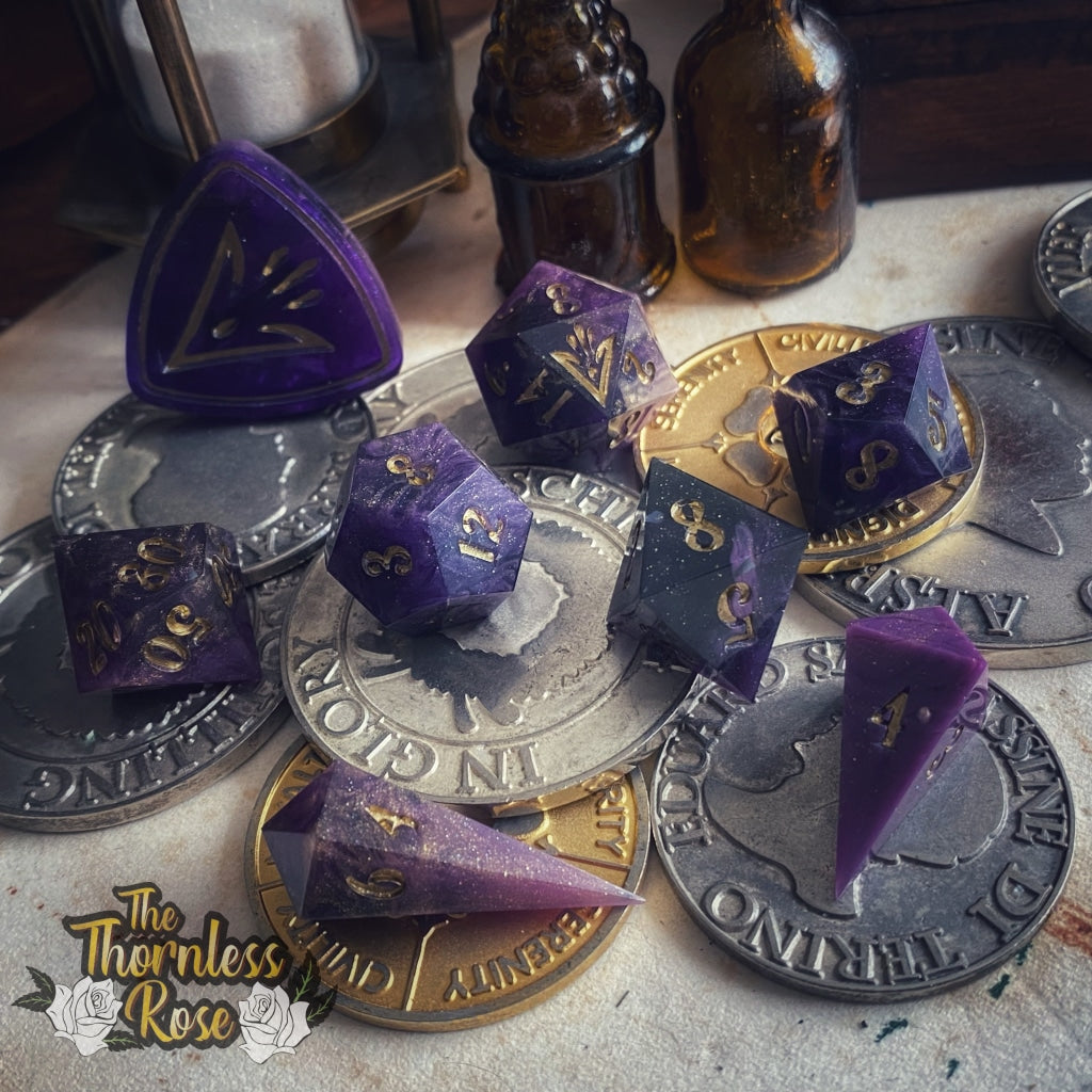 Empire Of Stars 8 Piece Set Handmade Dice