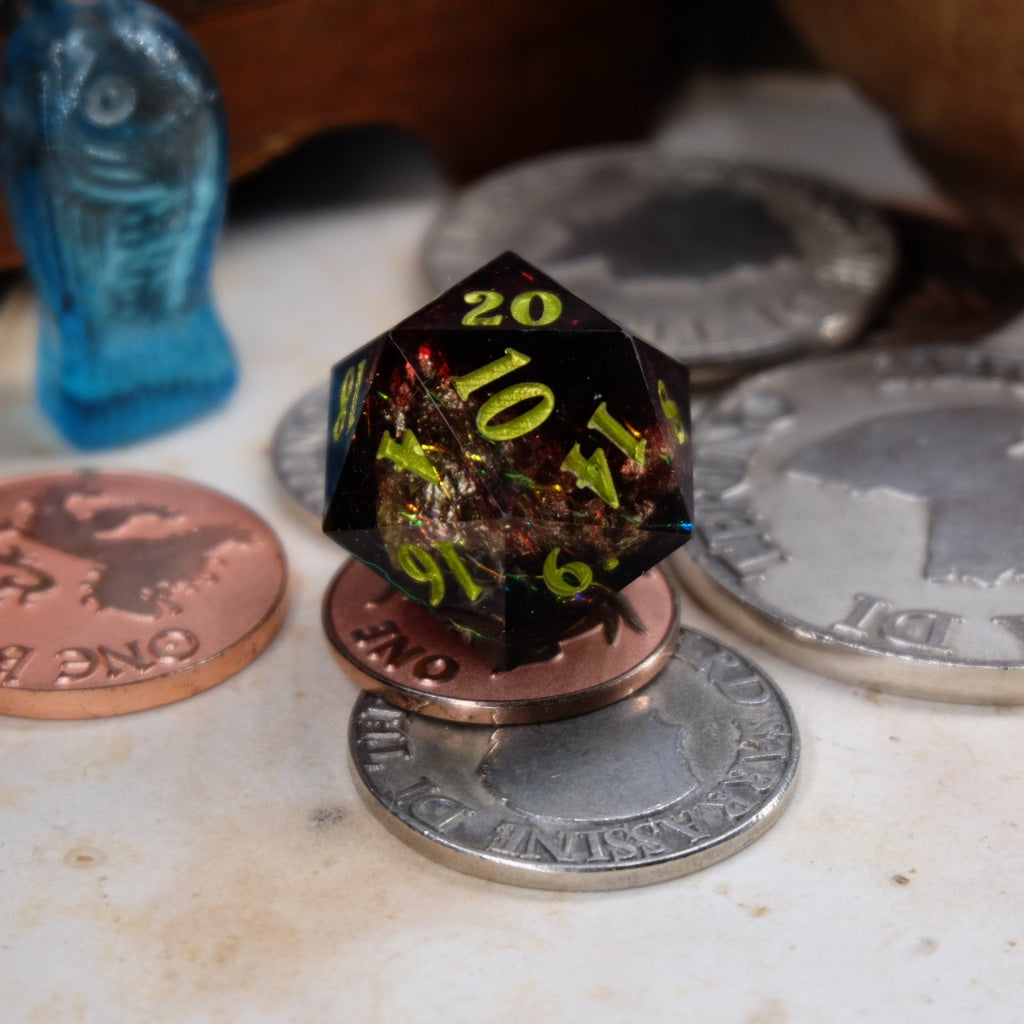 Firecracker 30Mm Chonk D20 (Patreon Design) Handmade Dice