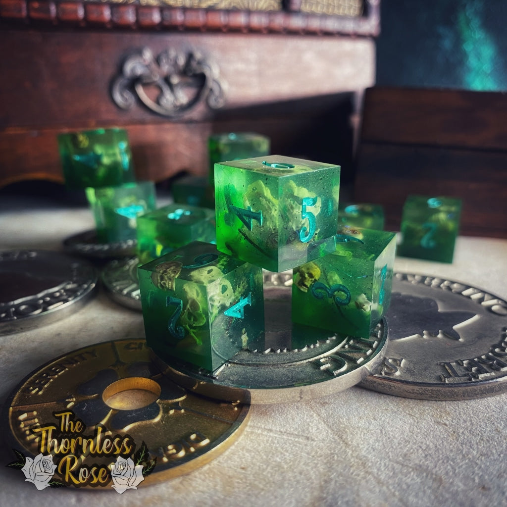 Gelatinous Cube (Single D6) Handmade Dice