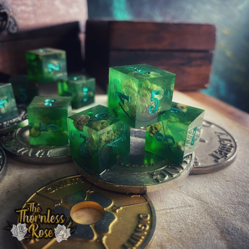 Gelatinous Cube (Single D6) Handmade Dice