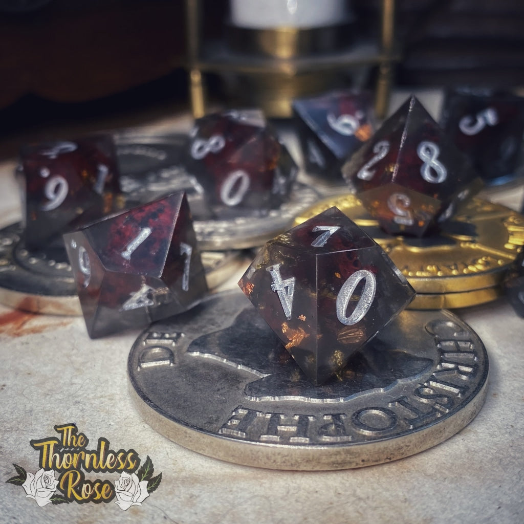 Gifted Heart Set Of 10 D10S Handmade Dice