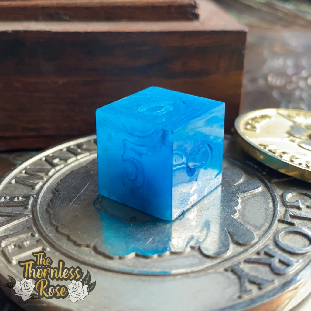 Glacial Tide D6 Handmade Dice