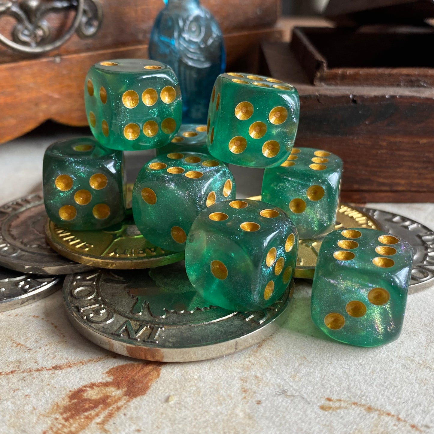 Cosmic Green D6 Pip