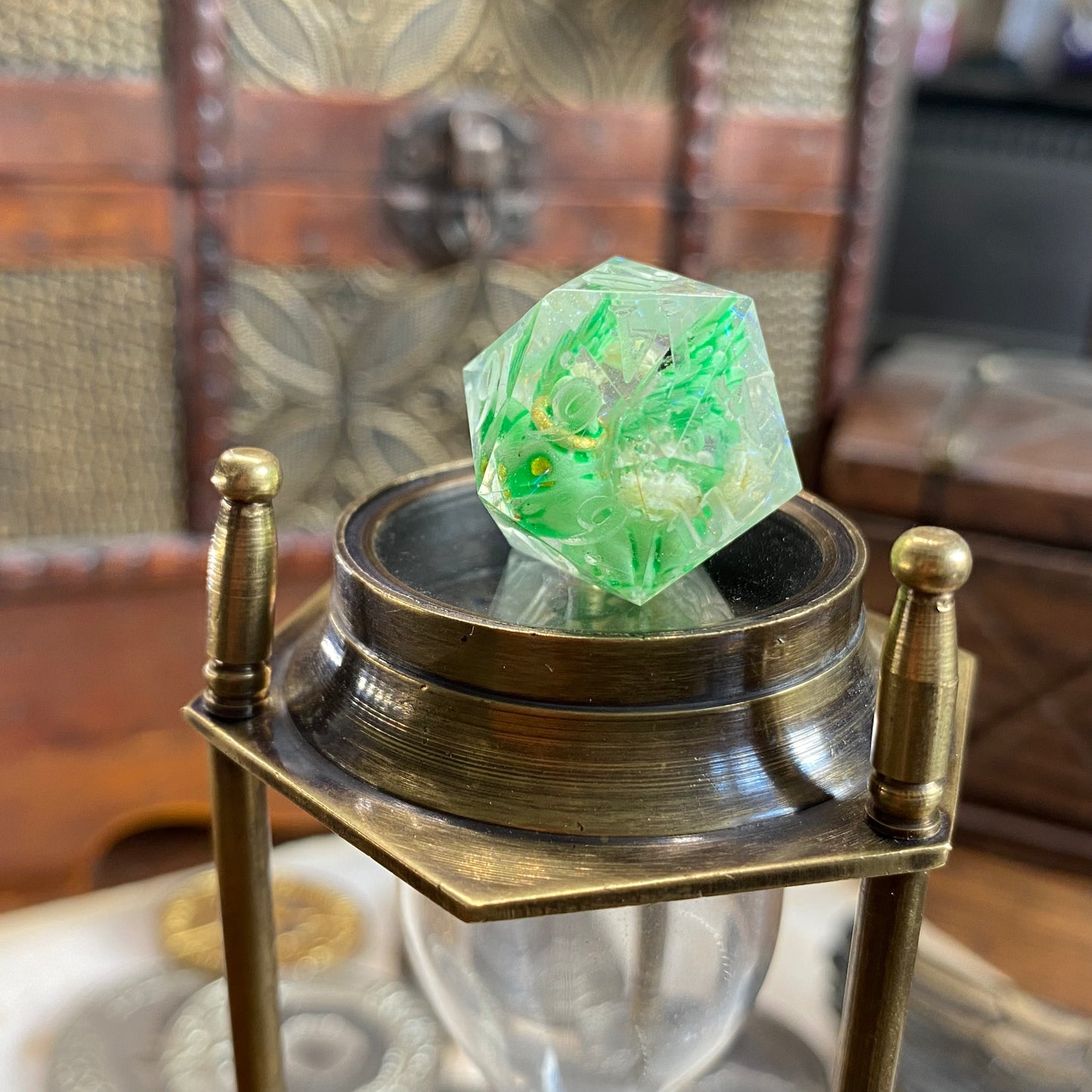 Floral Ghost Kitty D20
