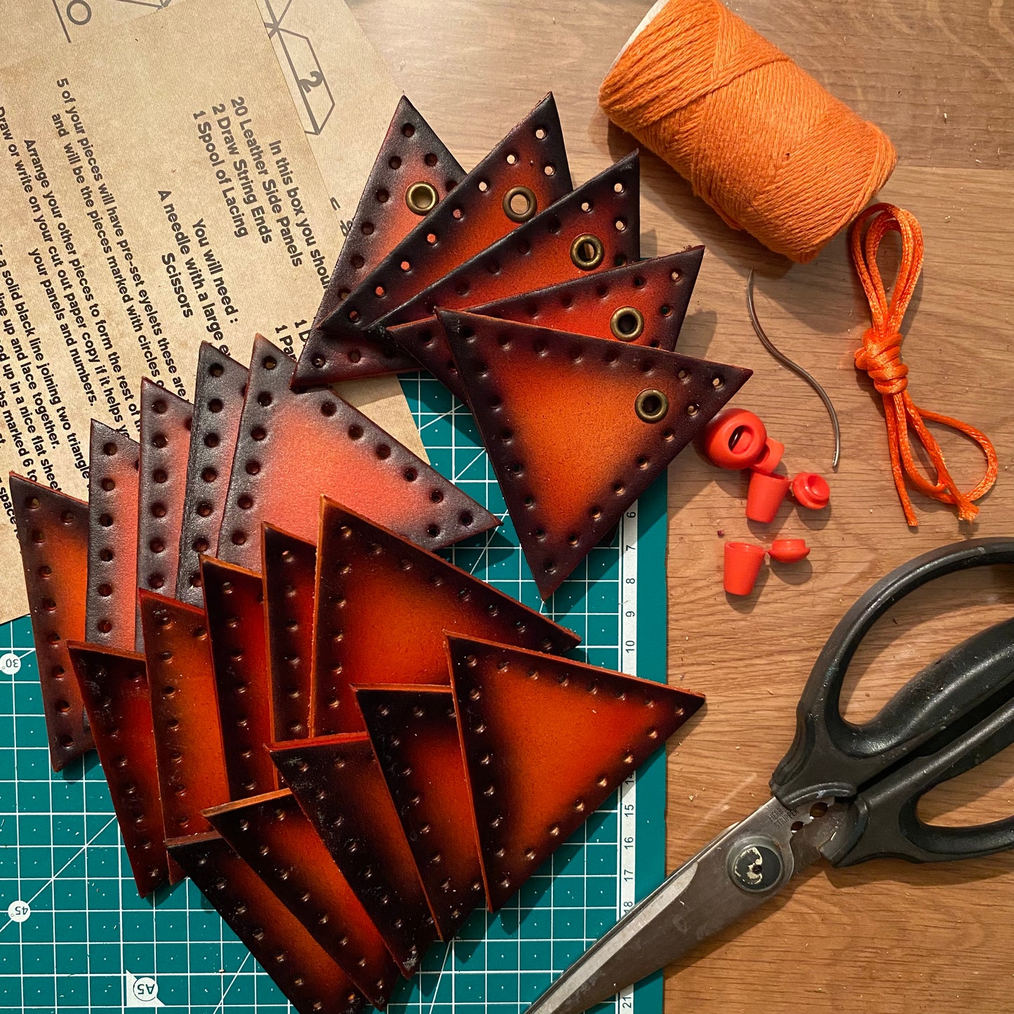 D20 Dice Bag Kit - Soul Orange : Blank panels