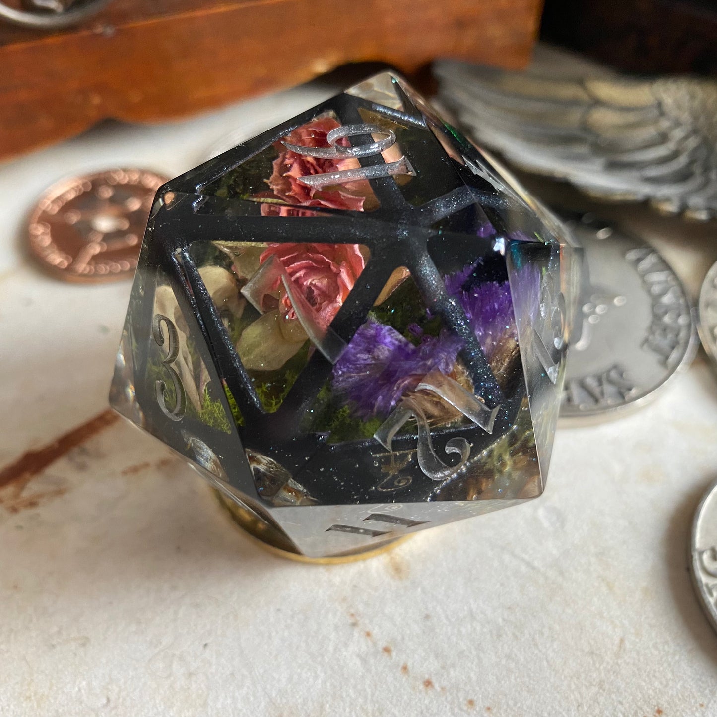 Silver Cat Terrarium: Goliath D20 (50mm)