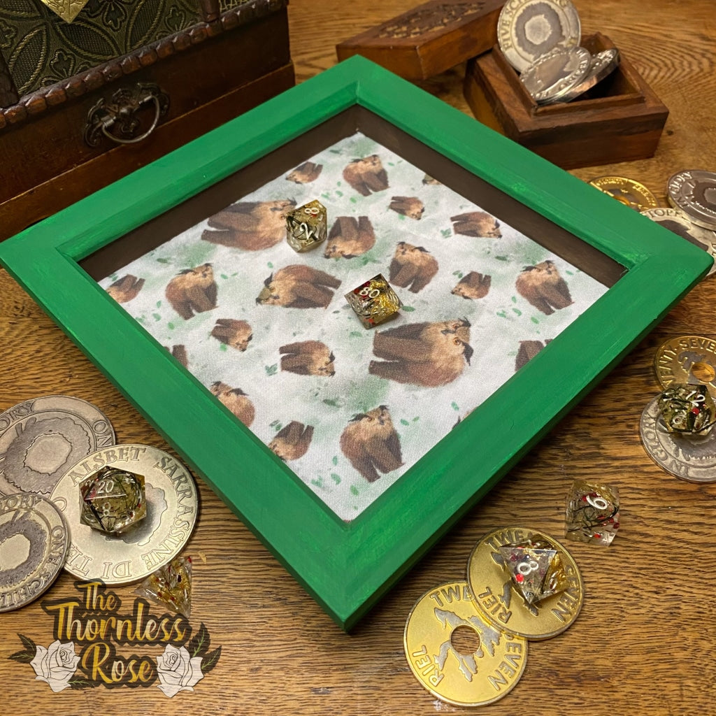 Owlbear Wood Dice Rolling Tray Wooden