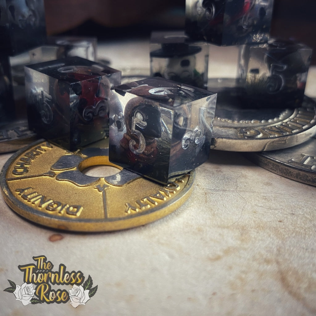 Plague Doctor D6 Handmade Dice