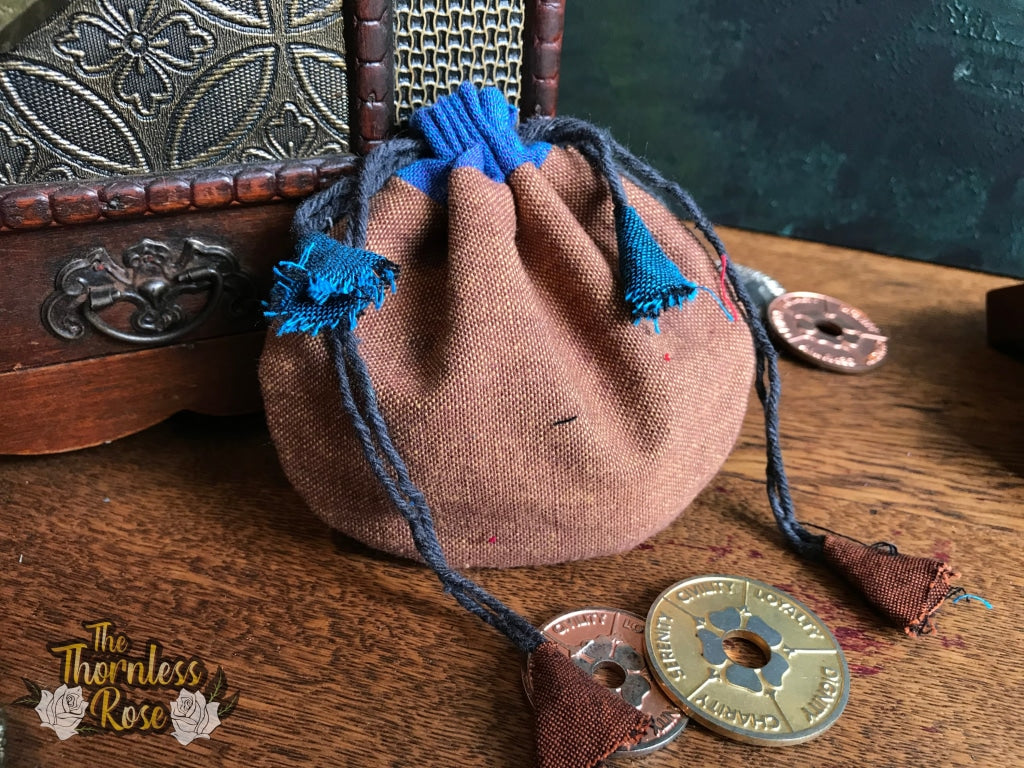 Plain Cotton Drawstring Pouches Brown Pouch