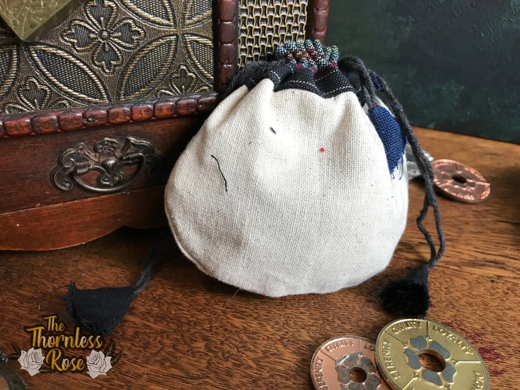 Plain Cotton Drawstring Pouches Cream Pouch