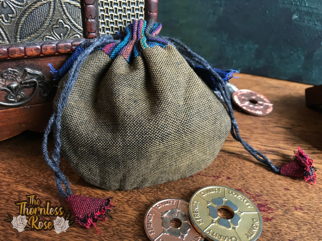 Plain Cotton Drawstring Pouches Khaki Pouch