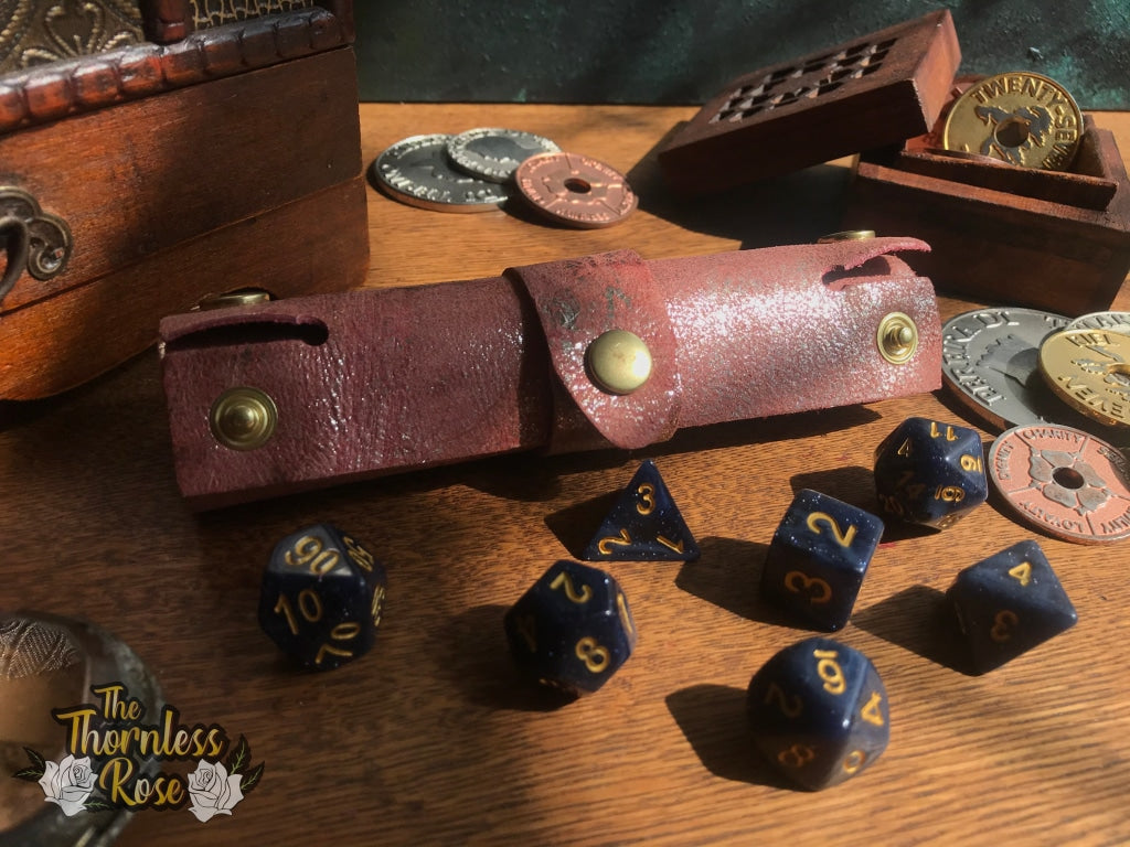 Rose Gold Leather Rolling Tray