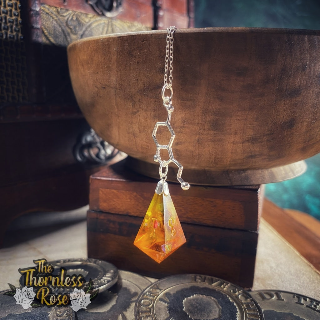 Serotonin Gem D4 Pendant - Orange Jewellery