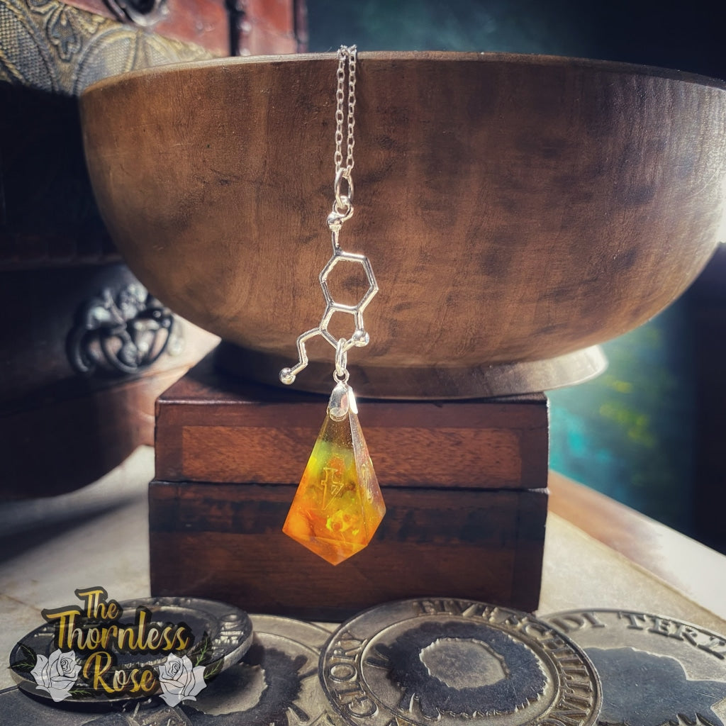 Serotonin Gem D4 Pendant - Orange Jewellery