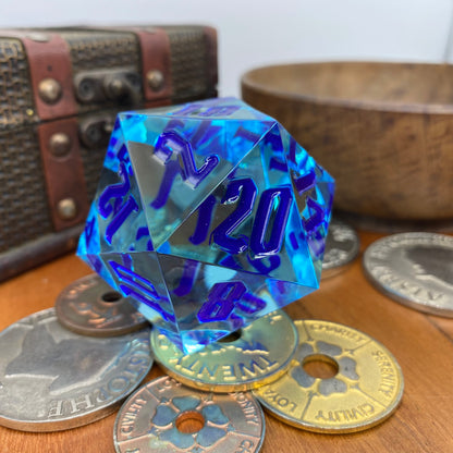 The Big One: Blue - 55mm Goliath D20