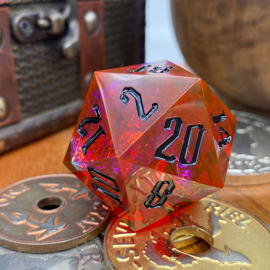 Red Chromatic Chonk 33mm D20