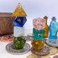 Crackle Effect Glass Dice - Mixed Colours