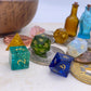 Crackle Effect Glass Dice - Mixed Colours