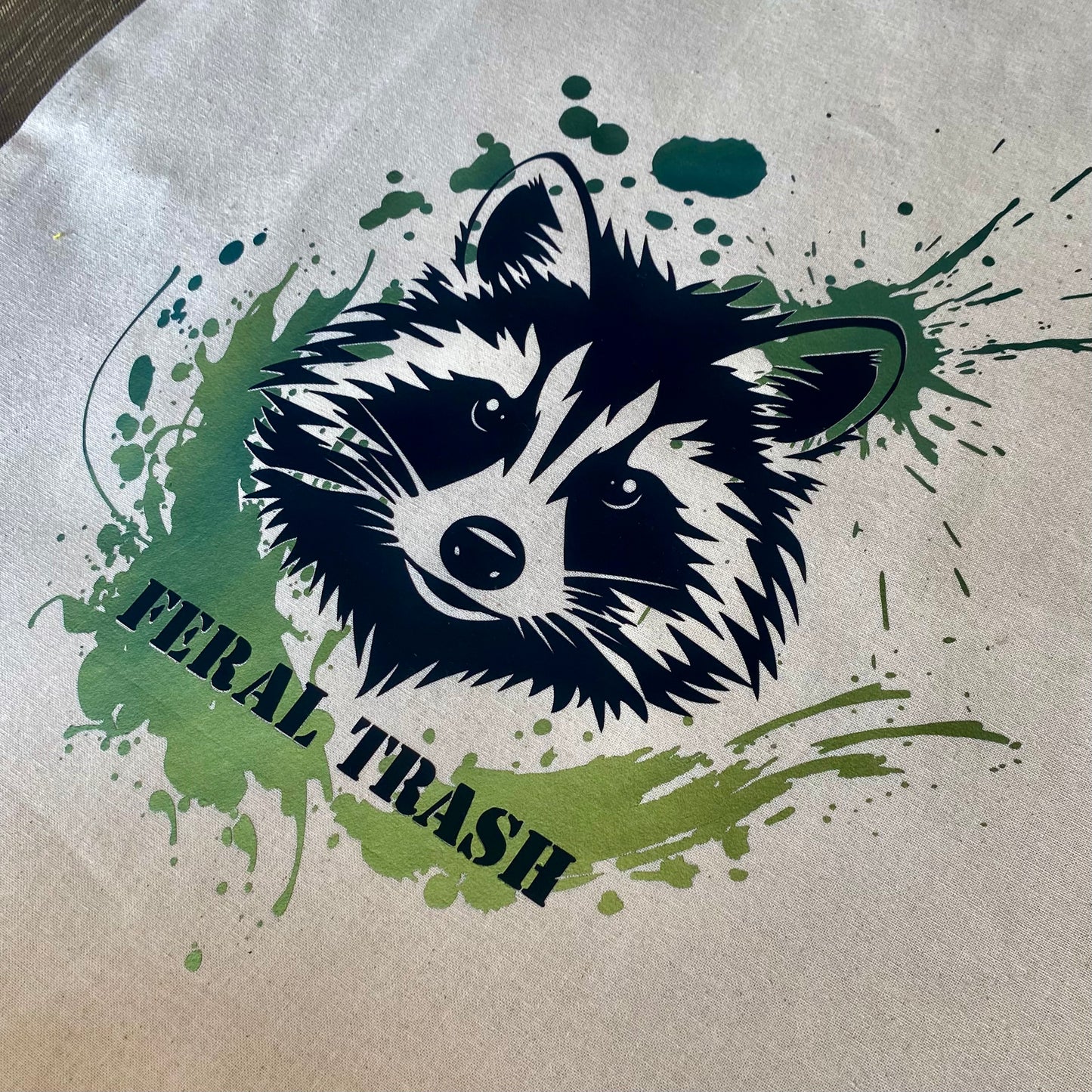 Feral Trash - Cotton Canvas Raccoon Tote Bag