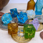 Crackle Effect Glass Dice - Mixed Colours