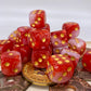Marbled Coral and Pearl D6 Pip