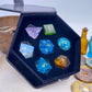 Crackle Effect Glass Dice - Mixed Colours
